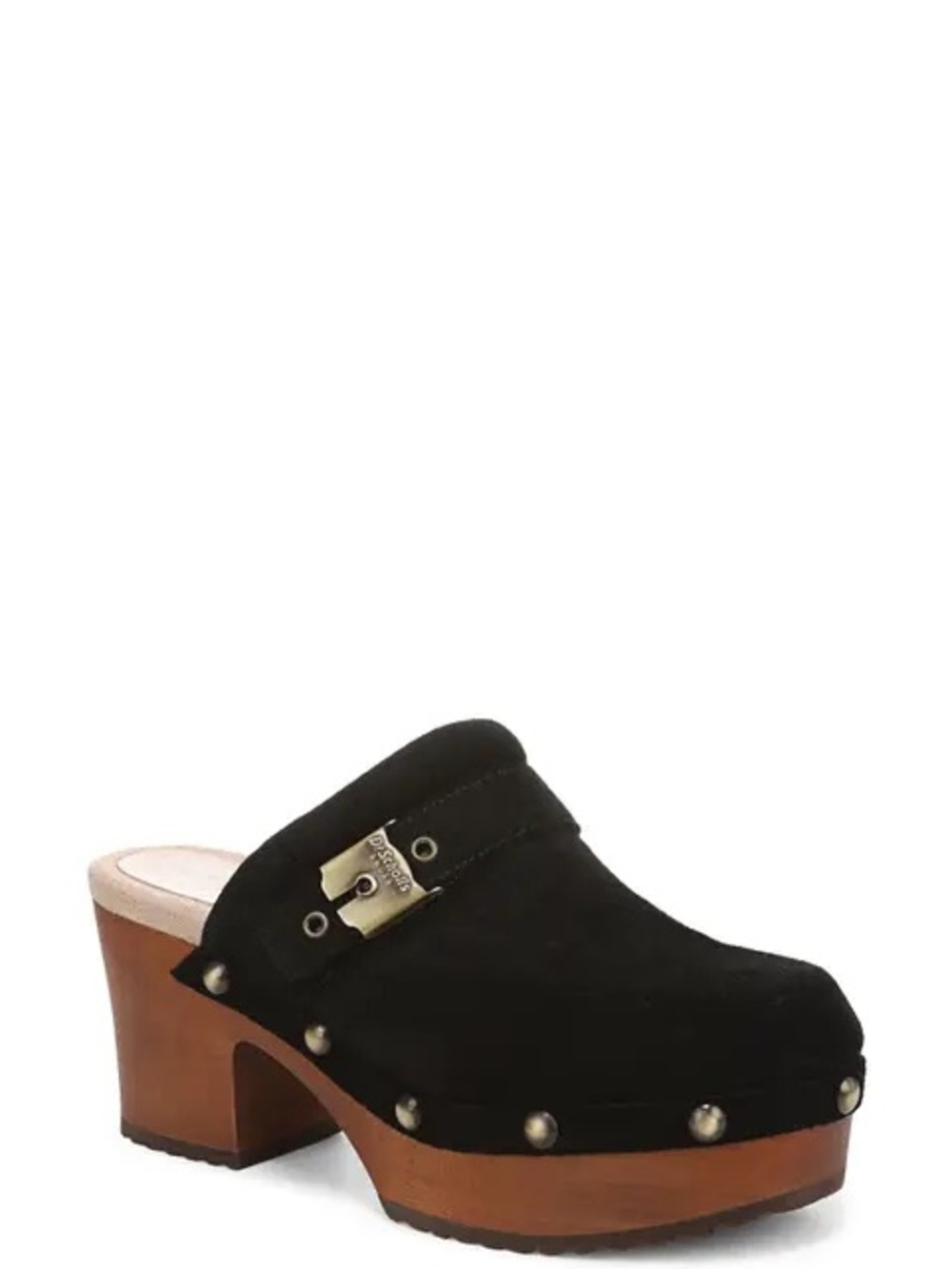 NWOT Dr. Scholl’s Joy Platform Black Suede Studded Clogs